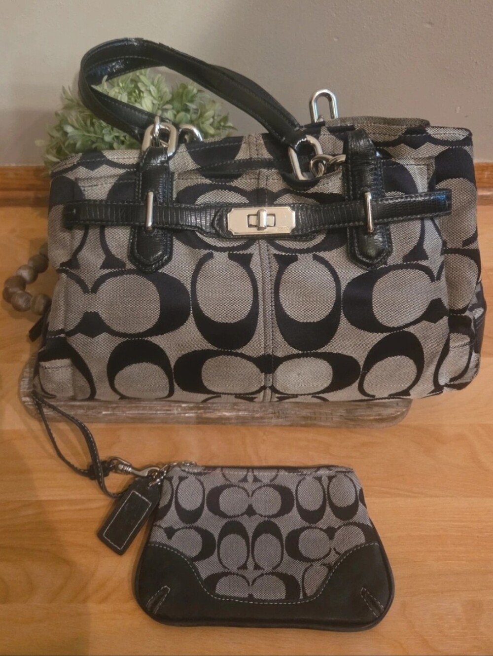 Vintage Coach "Chelsea"bag & Coin Purse